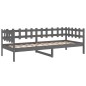 vidaXL Sofá cama madera maciza de pino gris 80x200 cm