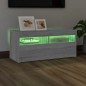 vidaXL Mueble de TV con luces LED gris Sonoma 90x35x40 cm
