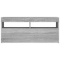 vidaXL Mueble de TV con luces LED gris Sonoma 90x35x40 cm