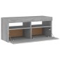 vidaXL Mueble de TV con luces LED gris Sonoma 90x35x40 cm