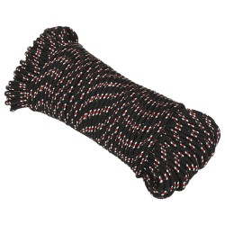vidaXL Cuerda de barco polipropileno negra 3 mm 50 m
