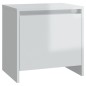 vidaXL Mesita de noche madera ingeniería blanco brillo 45x34x44,5 cm vidaXL Mesita de noche madera ingeniería blanco brillo 45x34x44,5 cm