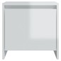 vidaXL Mesita de noche madera ingeniería blanco brillo 45x34x44,5 cm vidaXL Mesita de noche madera ingeniería blanco brillo 45x34x44,5 cm