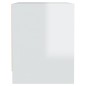 vidaXL Mesita de noche madera ingeniería blanco brillo 45x34x44,5 cm vidaXL Mesita de noche madera ingeniería blanco brillo 45x34x44,5 cm
