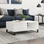 vidaXL Mesa de centro madera de ingeniería blanco brillo 90x60x35 cm