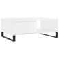 vidaXL Mesa de centro madera de ingeniería blanco brillo 90x60x35 cm