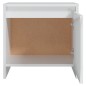 vidaXL Mesita de noche madera ingeniería blanco brillo 45x34x44,5 cm vidaXL Mesita de noche madera ingeniería blanco brillo 45x34x44,5 cm