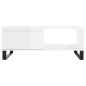 vidaXL Mesa de centro madera de ingeniería blanco brillo 90x60x35 cm