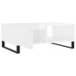 vidaXL Mesa de centro madera de ingeniería blanco brillo 90x60x35 cm