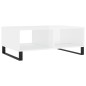 vidaXL Mesa de centro madera de ingeniería blanco brillo 90x60x35 cm