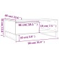 vidaXL Mesa de centro madera de ingeniería blanco brillo 90x60x35 cm