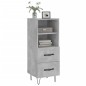 vidaXL Aparador de madera contrachapada gris hormigón 34,5x34x90 cm vidaXL Aparador de madera contrachapada gris hormigón 34,5x34x90 cm