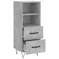 vidaXL Aparador de madera contrachapada gris hormigón 34,5x34x90 cm vidaXL Aparador de madera contrachapada gris hormigón 34,5x34x90 cm