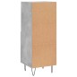 vidaXL Aparador de madera contrachapada gris hormigón 34,5x34x90 cm vidaXL Aparador de madera contrachapada gris hormigón 34,5x34x90 cm