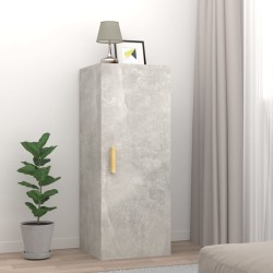 vidaXL Armario de pared contrachapada gris hormigón 34,5x34x90 cm