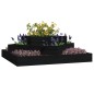 vidaXL Jardinera de madera maciza de pino negro 83x83x27 cm vidaXL Jardinera de madera maciza de pino negro 83x83x27 cm