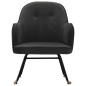 vidaXL Silla mecedora de terciopelo gris oscuro vidaXL Silla mecedora de terciopelo gris oscuro