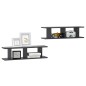 vidaXL Estante de pared 2 uds madera contrachapada gris 75x18x20 cm vidaXL Estante de pared 2 uds madera contrachapada gris 75x18x20 cm
