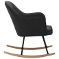 vidaXL Silla mecedora de terciopelo gris oscuro vidaXL Silla mecedora de terciopelo gris oscuro