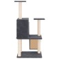 vidaXL Rascador para gatos con postes de sisal gris oscuro 109 cm vidaXL Rascador para gatos con postes de sisal gris oscuro 109 cm