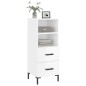 vidaXL Aparador de madera contrachapada blanco brillante 34,5x34x90 cm vidaXL Aparador de madera contrachapada blanco brillante 34,5x34x90 cm