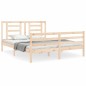 vidaXL Estructura de cama con cabecero madera maciza 160x200 cm vidaXL Estructura de cama con cabecero madera maciza 160x200 cm