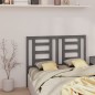 vidaXL Cabecero de cama madera maciza de pino gris 126x4x100 cm vidaXL Cabecero de cama madera maciza de pino gris 126x4x100 cm