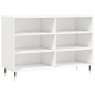 vidaXL Aparador de madera contrachapada blanco brillo 103,5x35x70 cm vidaXL Aparador de madera contrachapada blanco brillo 103,5x35x70 cm