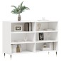 vidaXL Aparador de madera contrachapada blanco brillo 103,5x35x70 cm vidaXL Aparador de madera contrachapada blanco brillo 103,5x35x70 cm