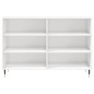 vidaXL Aparador de madera contrachapada blanco brillo 103,5x35x70 cm vidaXL Aparador de madera contrachapada blanco brillo 103,5x35x70 cm