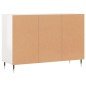 vidaXL Aparador de madera contrachapada blanco brillo 103,5x35x70 cm vidaXL Aparador de madera contrachapada blanco brillo 103,5x35x70 cm