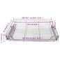 vidaXL Bandejas de alambre extraíbles 2 unidades plateado 800 mm vidaXL Bandejas de alambre extraíbles 2 unidades plateado 800 mm