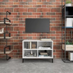 vidaXL Mueble de TV con patas de metal blanco 69,5x30x50 cm