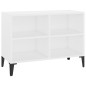 vidaXL Mueble de TV con patas de metal blanco 69,5x30x50 cm vidaXL Mueble de TV con patas de metal blanco 69,5x30x50 cm