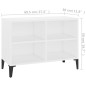vidaXL Mueble de TV con patas de metal blanco 69,5x30x50 cm vidaXL Mueble de TV con patas de metal blanco 69,5x30x50 cm