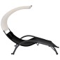 vidaXL Tumbona doble con toldo textilene negro vidaXL Tumbona doble con toldo textilene negro