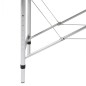 Mesa camilla de masaje de aluminio plegable de cuatro cuerpos azúles Mesa camilla de masaje de aluminio plegable de cuatro cuerpos azúles