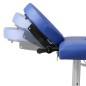 Mesa camilla de masaje de aluminio plegable de cuatro cuerpos azúles Mesa camilla de masaje de aluminio plegable de cuatro cuerpos azúles