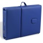 Mesa camilla de masaje de aluminio plegable de cuatro cuerpos azúles Mesa camilla de masaje de aluminio plegable de cuatro cuerpos azúles