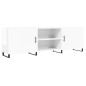 vidaXL Mueble de TV madera de ingeniería blanco brillante 150x30x50 cm