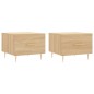 vidaXL Mesas de centro 2 uds madera ingeniería roble Sonoma 50x50x40cm vidaXL Mesas de centro 2 uds madera ingeniería roble Sonoma 50x50x40cm