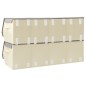 vidaXL Cajas de almacenaje apilables con tapas 8 uds tela gris y crema vidaXL Cajas de almacenaje apilables con tapas 8 uds tela gris y crema