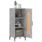 vidaXL Aparador de madera contrachapada gris hormigón 34,5x34x90 cm vidaXL Aparador de madera contrachapada gris hormigón 34,5x34x90 cm