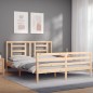 vidaXL Estructura de cama con cabecero madera maciza 160x200 cm vidaXL Estructura de cama con cabecero madera maciza 160x200 cm