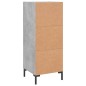vidaXL Aparador de madera contrachapada gris hormigón 34,5x34x90 cm vidaXL Aparador de madera contrachapada gris hormigón 34,5x34x90 cm