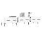vidaXL Mueble de TV madera de ingeniería blanco brillo 150x36x30 cm