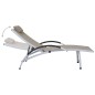 vidaXL Tumbona de aluminio textilene gris taupe vidaXL Tumbona de aluminio textilene gris taupe