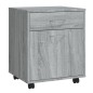 vidaXL Armario ruedas madera contrachapada gris Sonoma 45x38x54 cm vidaXL Armario ruedas madera contrachapada gris Sonoma 45x38x54 cm