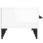 vidaXL Mueble de TV madera de ingeniería blanco brillo 150x36x30 cm