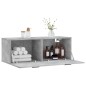 vidaXL Armario de pared madera ingeniería gris hormigón 100x36,5x35 cm vidaXL Armario de pared madera ingeniería gris hormigón 100x36,5x35 cm